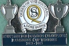 Queen of the South  cup winners Scottish 2ND Division Champions Ramsdens Cup Winners 2012 - 2013 8