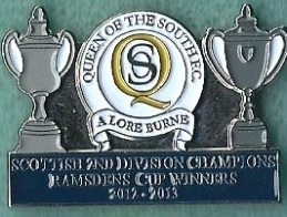 Queen Of The South Cup Winners Scottish 2nd Division Champions  Ramsdens Cup Winners 2012-2013
